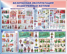 Стенд Безопасная эксплуатация паровых котлов и пуск 950х1200х3 мм. - Пожарная безопасность
